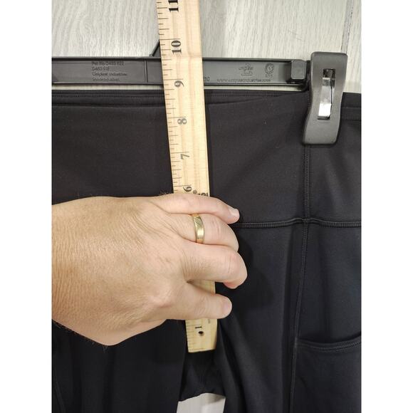 Lululemon Cropped Fast Free Leggings Black Athletic Workout Biker Sport - Picture 6 of 6